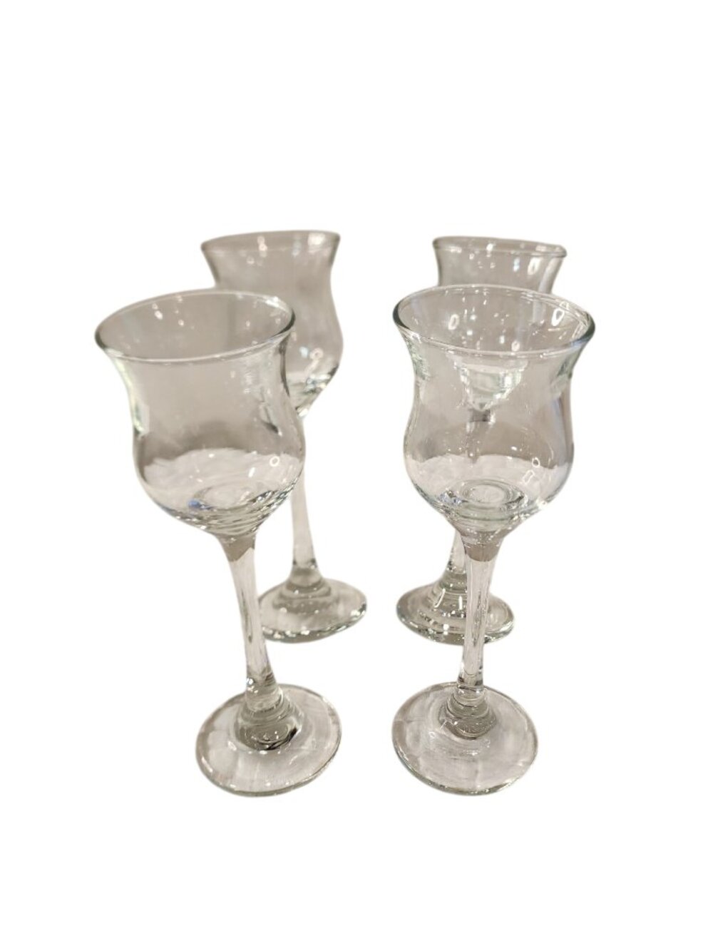 Vintage Orrefors “Lisa” Sherry Wine Glasses Cordial Clear Glass set of 4
